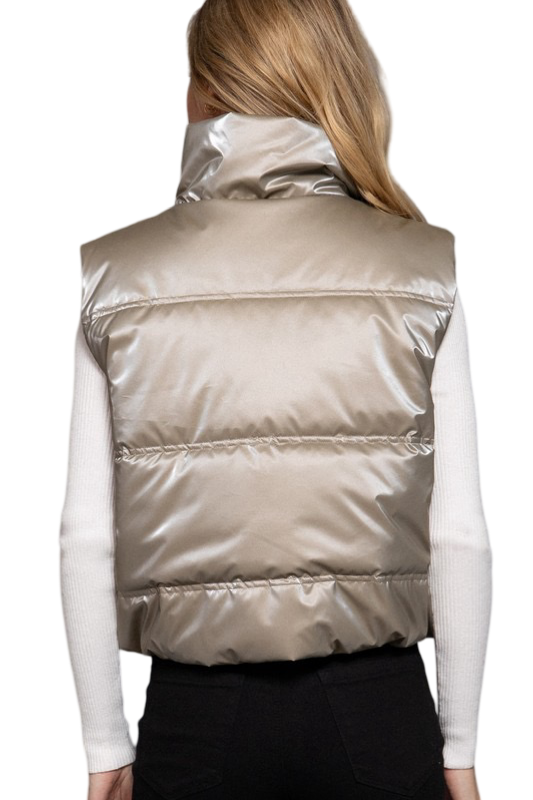 Apparel- Active Basic High Neck Zip Up Vest