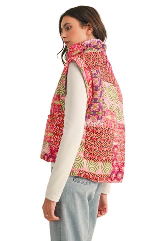 Apparel- En Merci Patchwork Quilted Vest