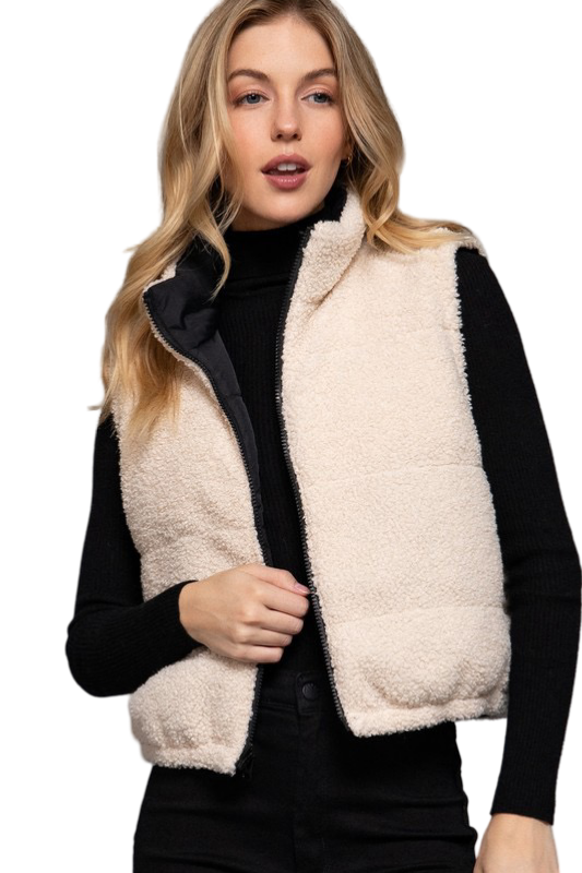 Apparel- Active Basic Reversible padded Fur Jacket