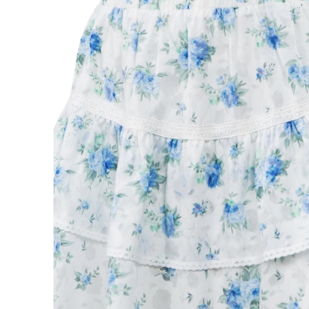 Apparel- Fanco Tiered Floral Mini Skirt