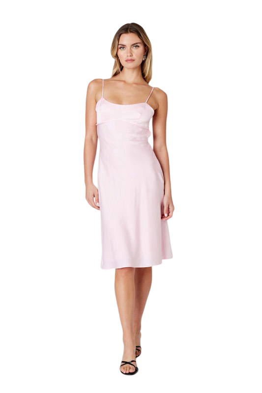 Apparel- CCLA Satin Back Tie Midi Dress