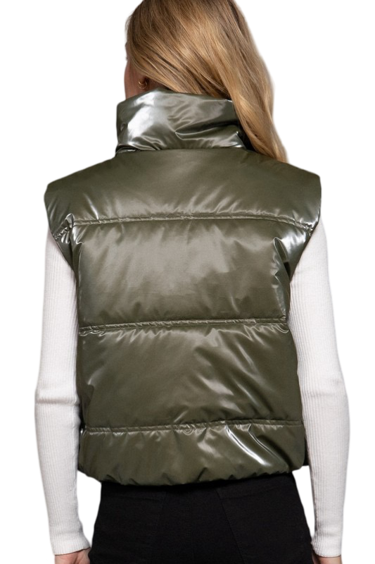 Apparel- Active Basic High Neck Zip Up Vest