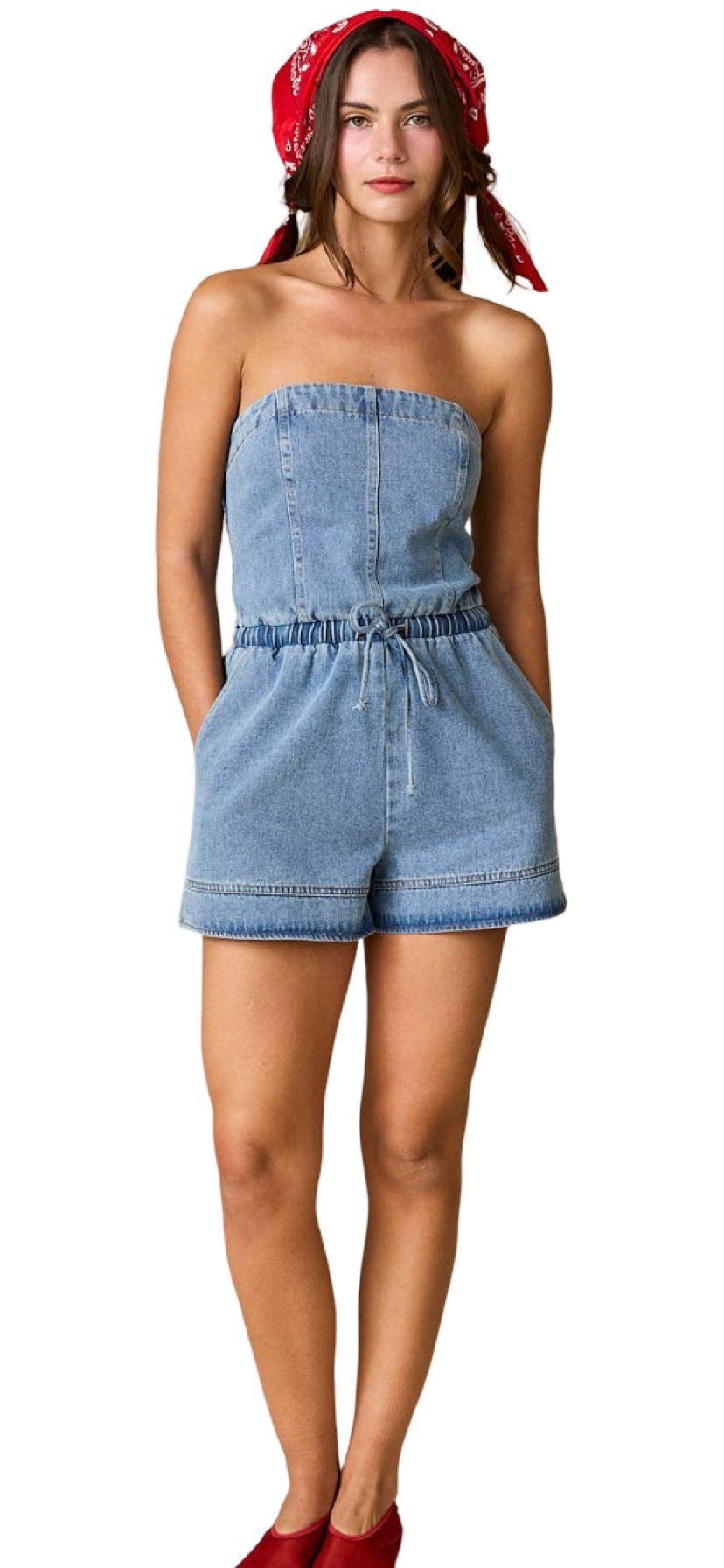 Apparel-Papermoon Hailey Tube Jean Romper