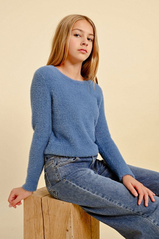 Girls-Molly Bracken Girl Round Neck Sweater