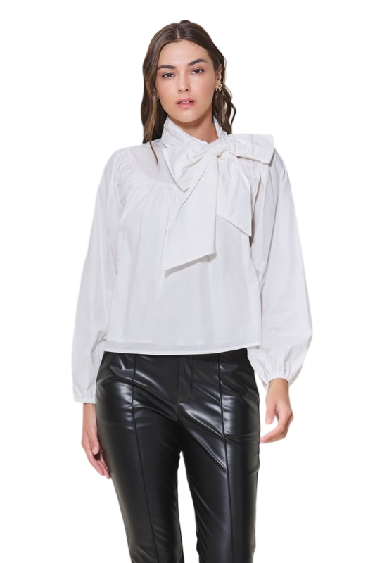 Apparel- Able Bow Front Dressy Blouse