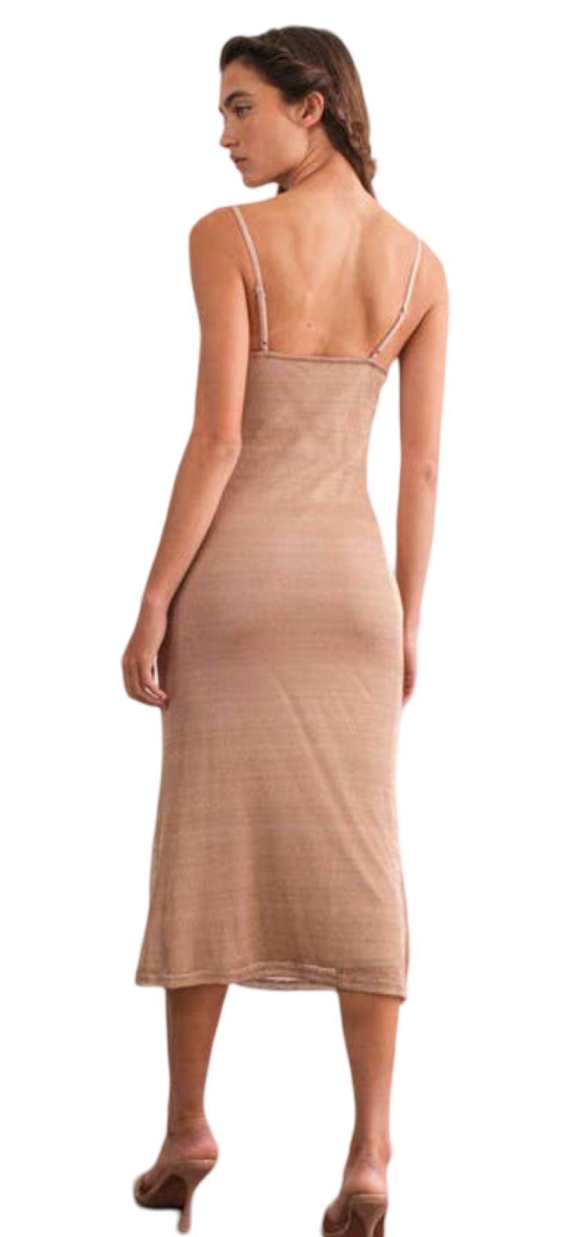 Apparel- Papermoon Eden Metallic Cami Midi Dress