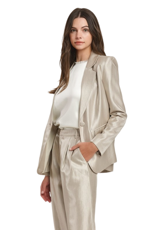 Apparel- Able Shiny Twill Blazer