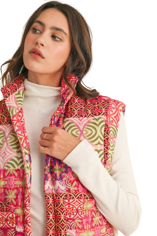 Apparel- En Merci Patchwork Quilted Vest