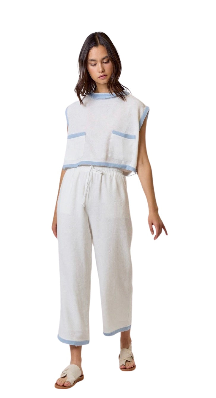 Apparel- LALAVON Elastic Waistband Color Contrast Set