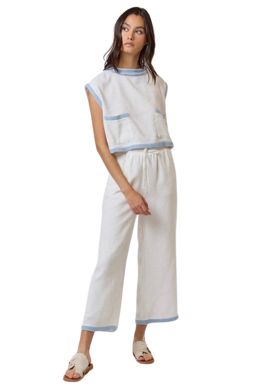 Apparel- LALAVON Elastic Waistband Color Contrast Set