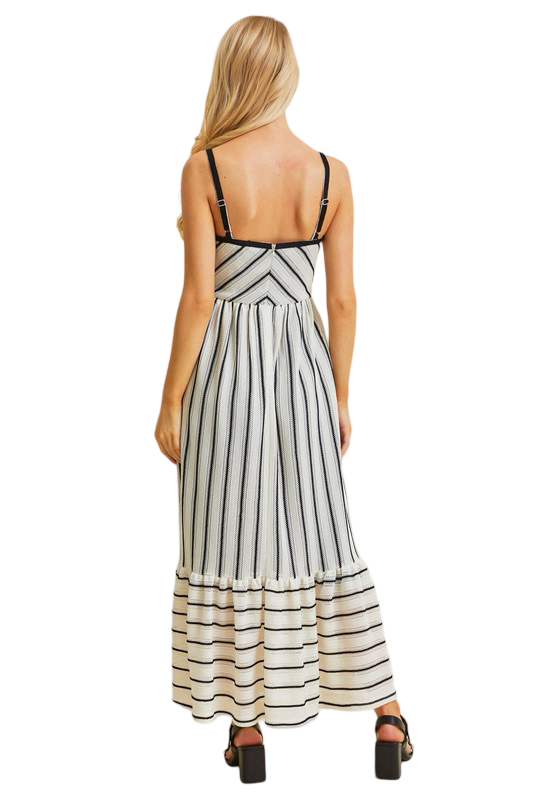 Apparel- HEYSON Striped Knit Maxi Dress