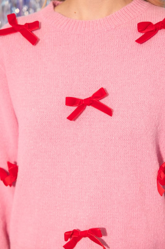 Apparel- VOY Ribbon Detailed Long Sleeve Sweater