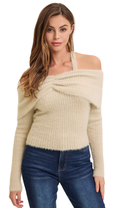 Apparel- Klesis Ruched Foldover Off The Shoulder Top