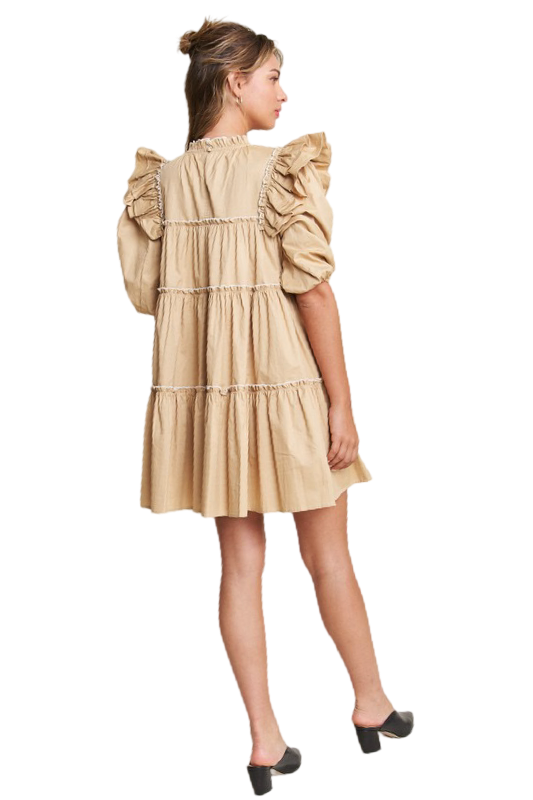 Apparel- In The Beginning Baby Doll Tiered Mini Dress