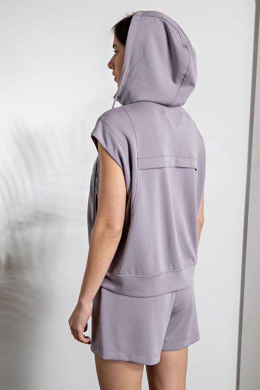 Apparel- Rae Mode Sleeveless Hoodie Jacket