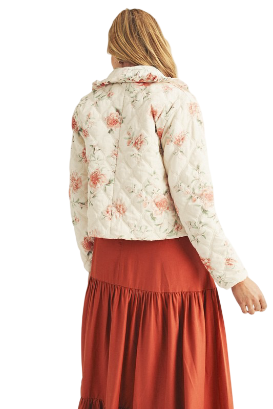 Apparel- Storia Floral Quilted Puffy Jacket