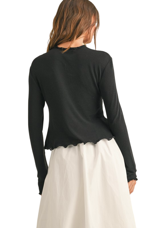 Apparel- MIOU MUSE Twist Ruched Detail Long Sleeve Top