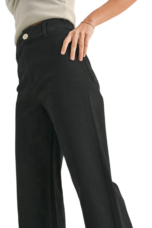 Apparel- MIOU MUSE Straight Wide Leg Denim Pants