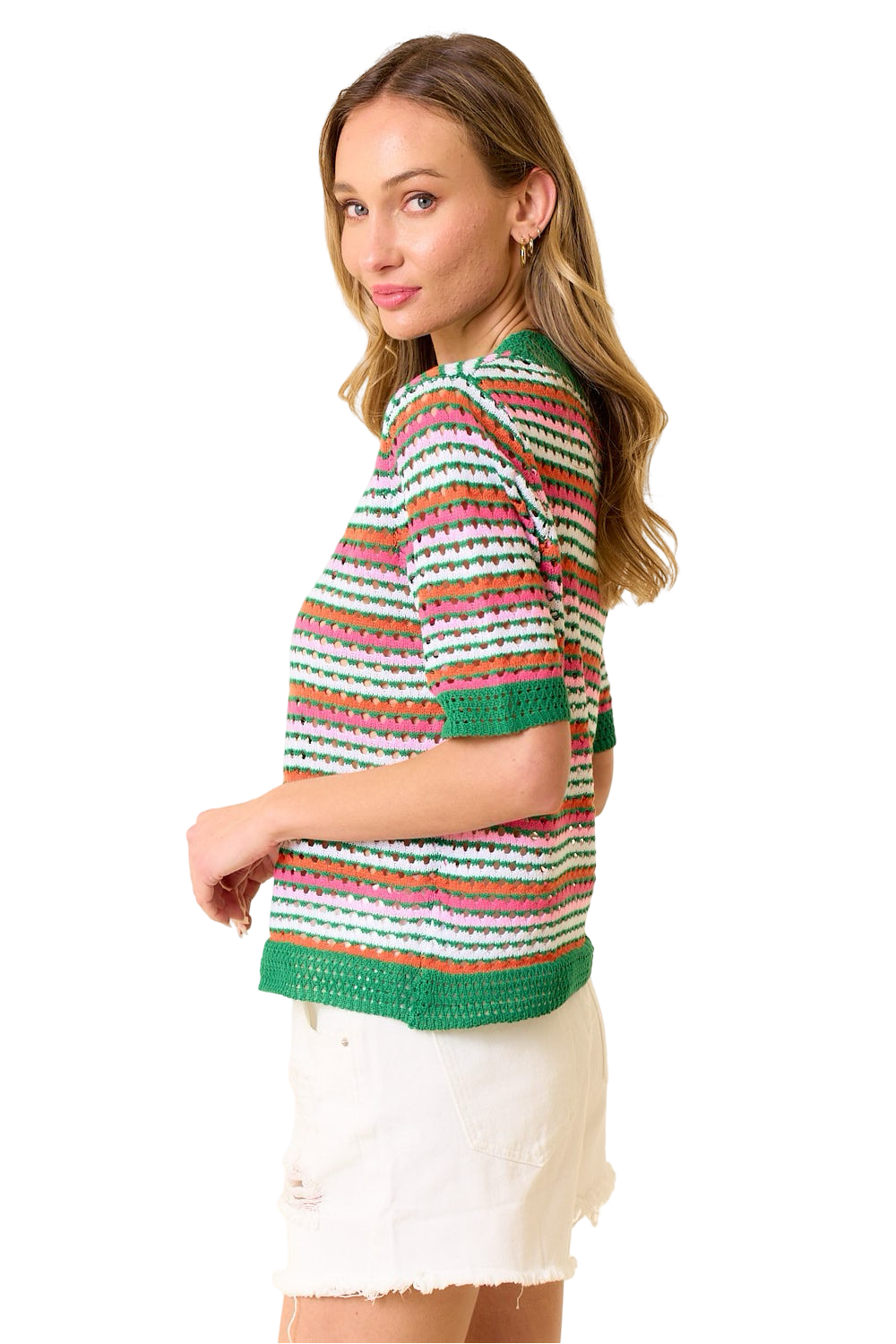 Apparel- Lovely Melody Striped Summer Sweater