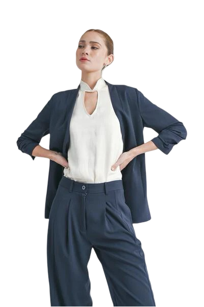 Apparel- Reset By Jane Luxi Twist Neck Blouse