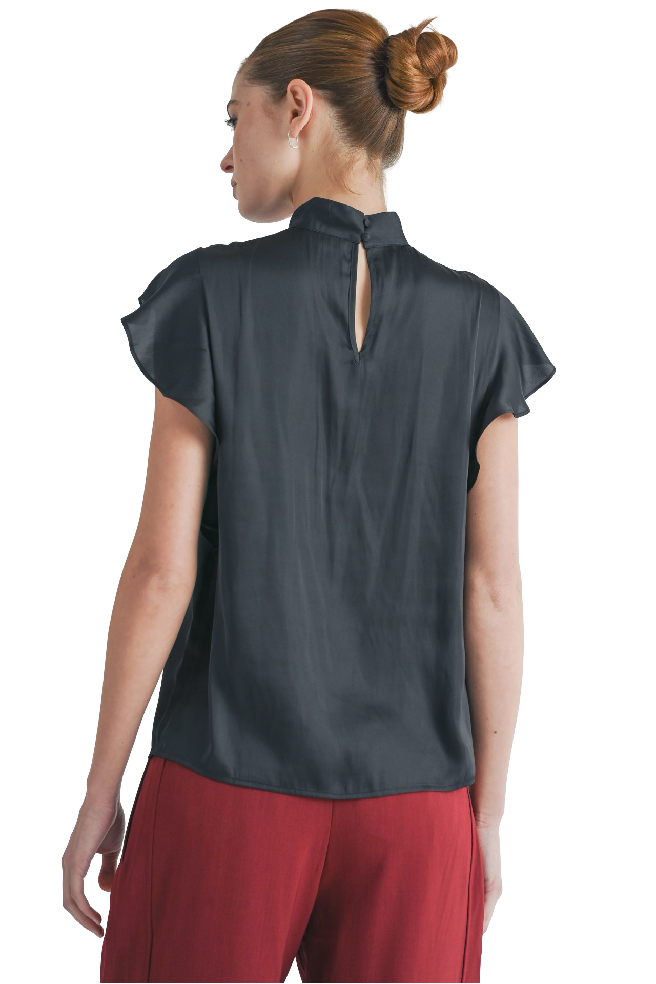 Apparel- Reset By Jane Luxi Twist Neck Blouse