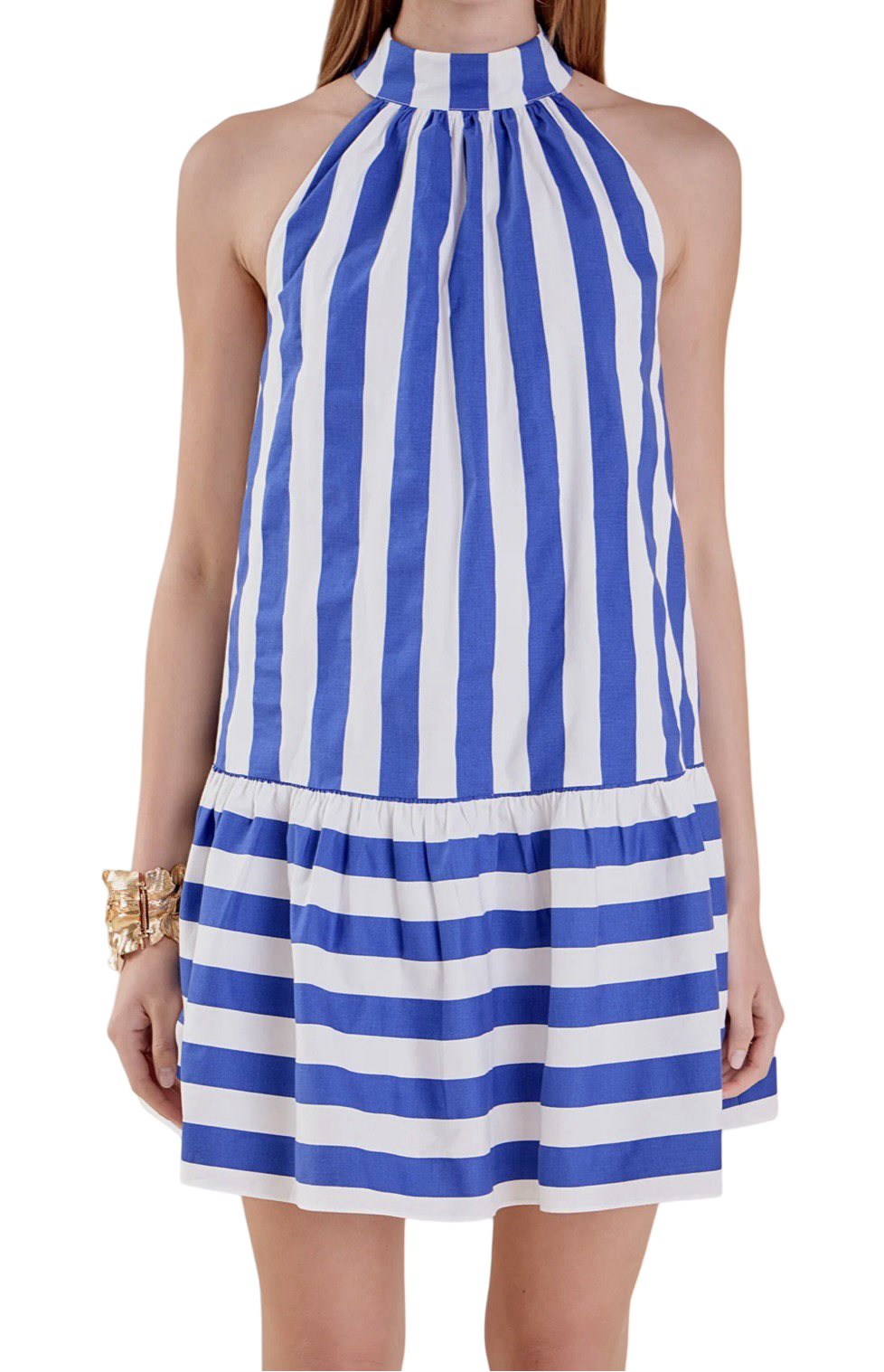 Apparel- English Factory Striped Halter Dress