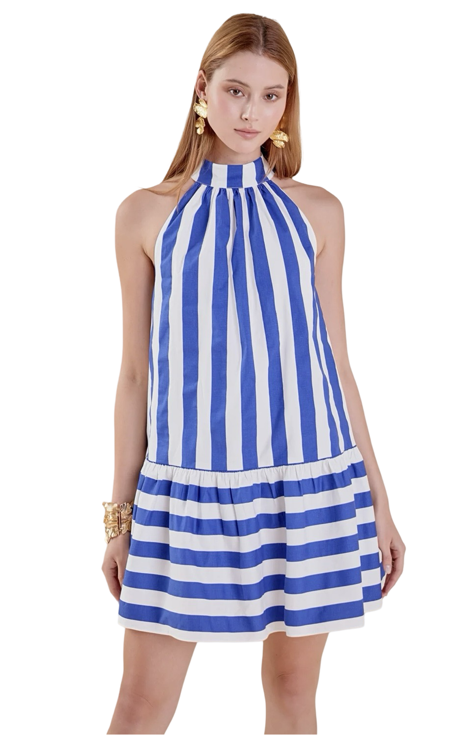 Apparel- English Factory Striped Halter Dress