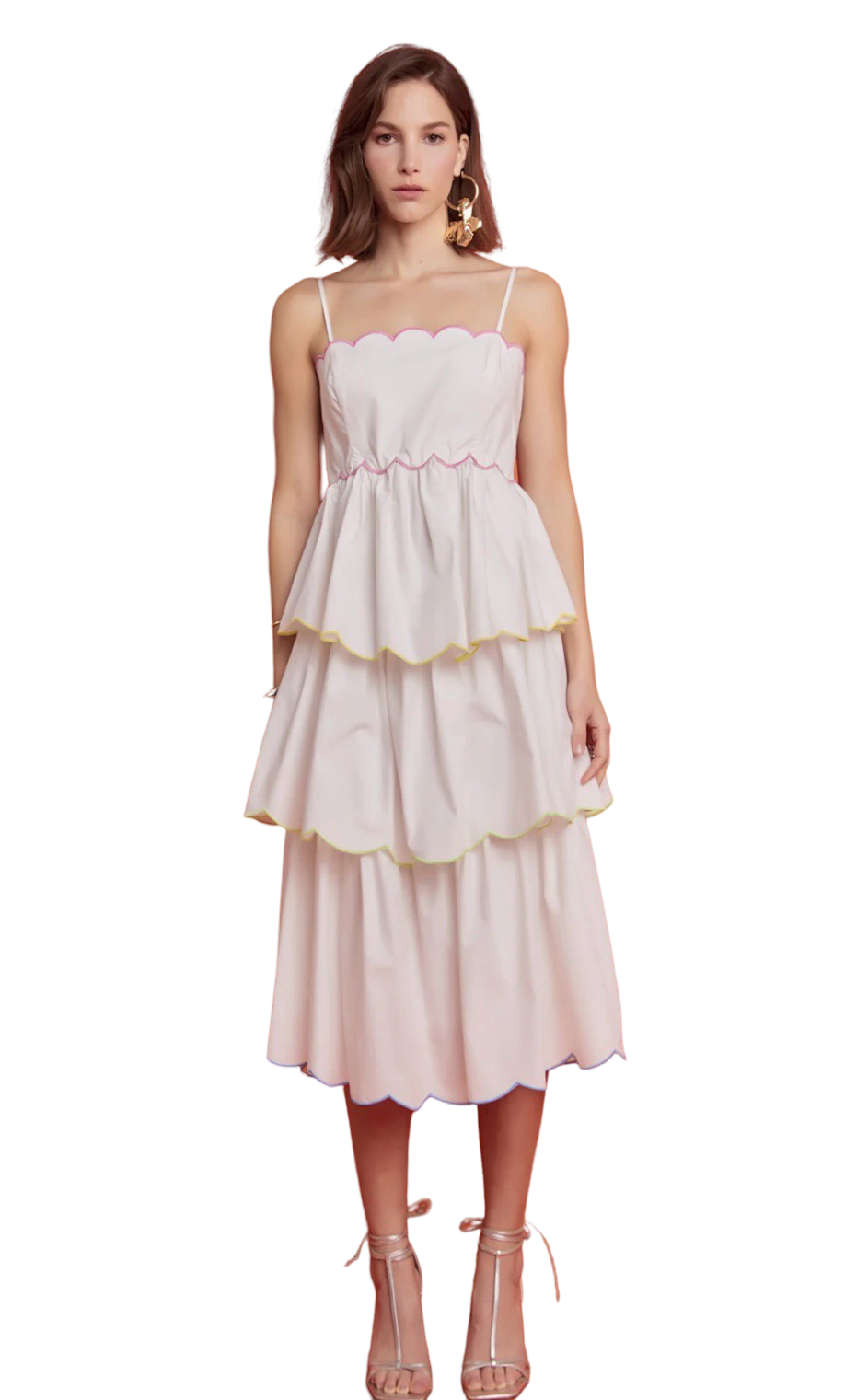 Apparel- English Factory Scallop Tiered Dress