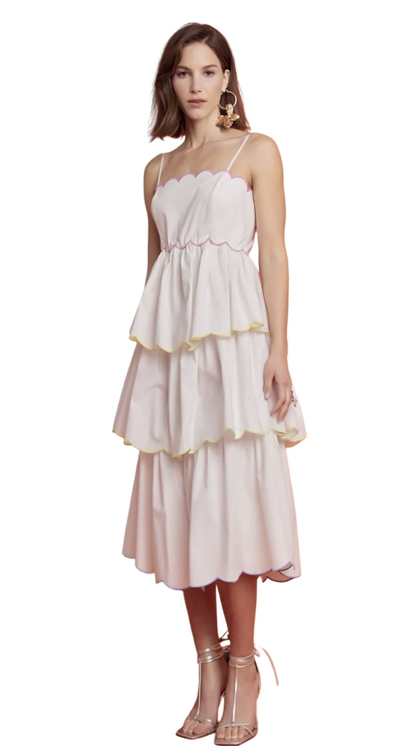 Apparel- English Factory Scallop Tiered Dress