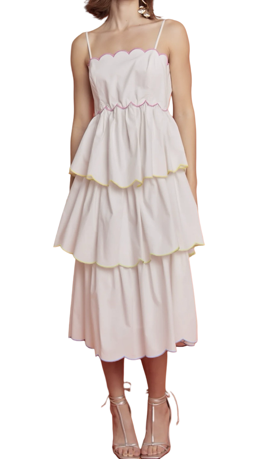 Apparel- English Factory Scallop Tiered Dress