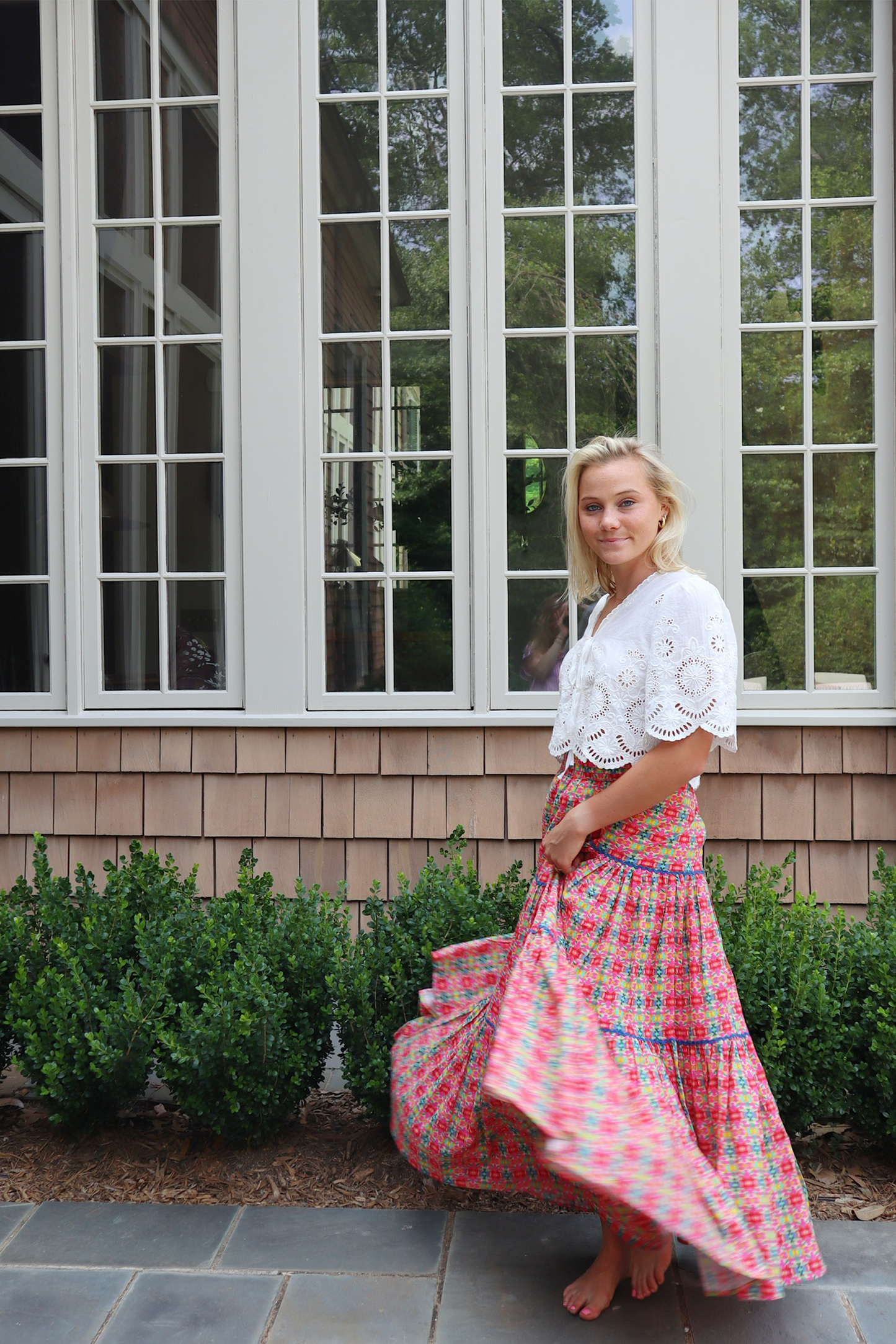 Apparel- Brooks Avenue Triple Tiered Maxi Skirt - Moroccan Pink