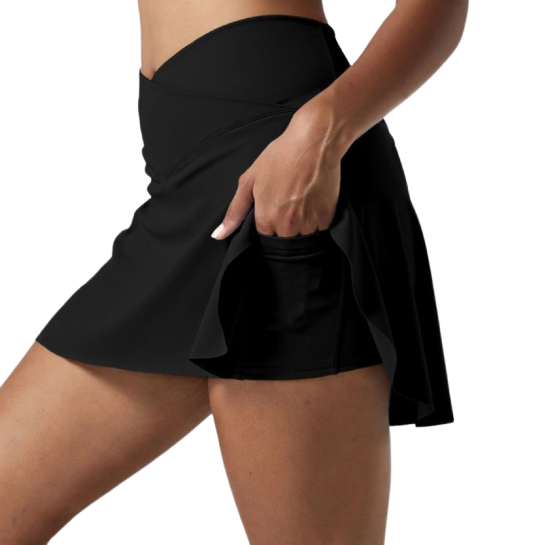 HALARA, Skirts, New Halara Cloudful Air Fabric Comfy Crossover 2n Pocket  Flare Tennis Skirt