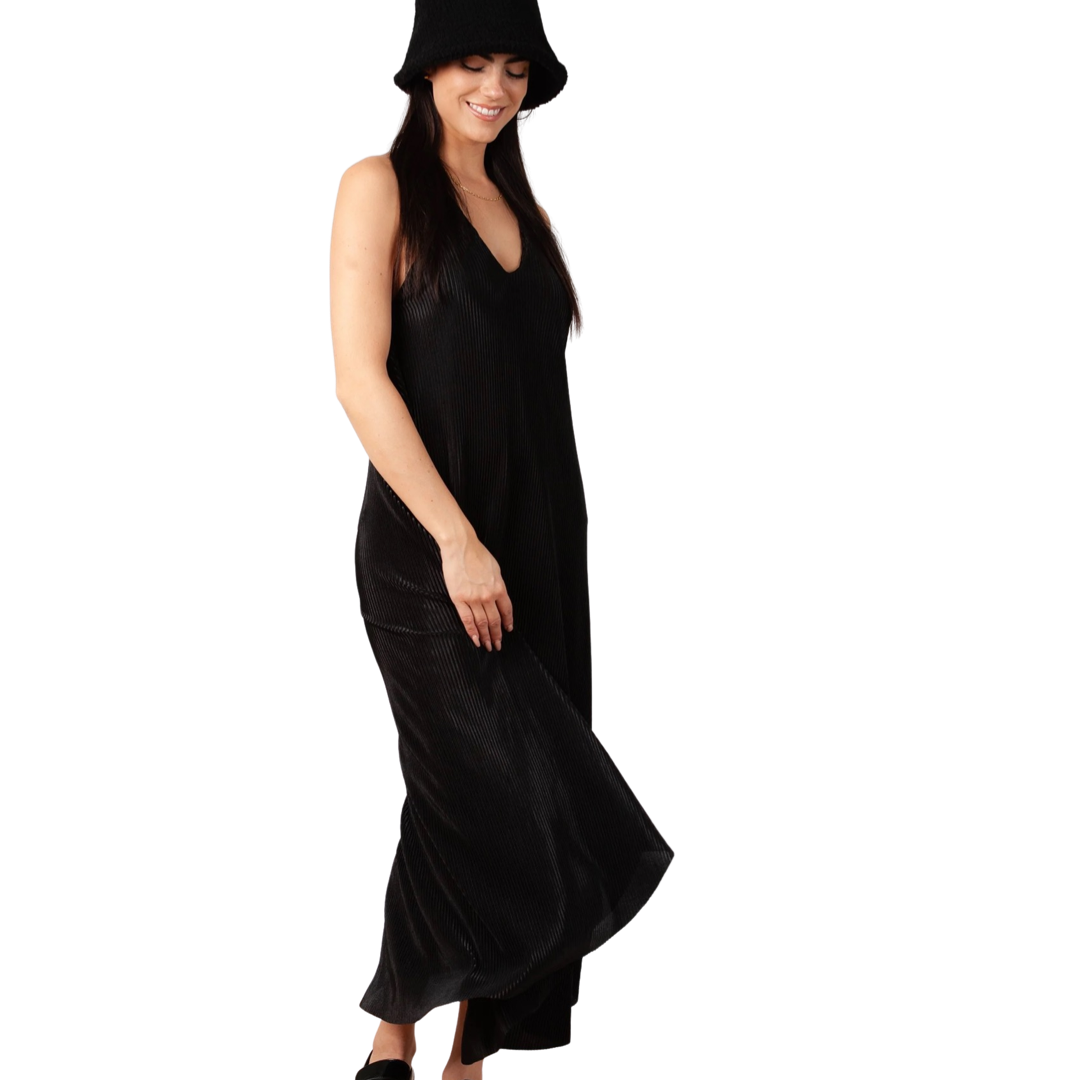 Apparel- Lucca Khloe Plisse Slip Dress