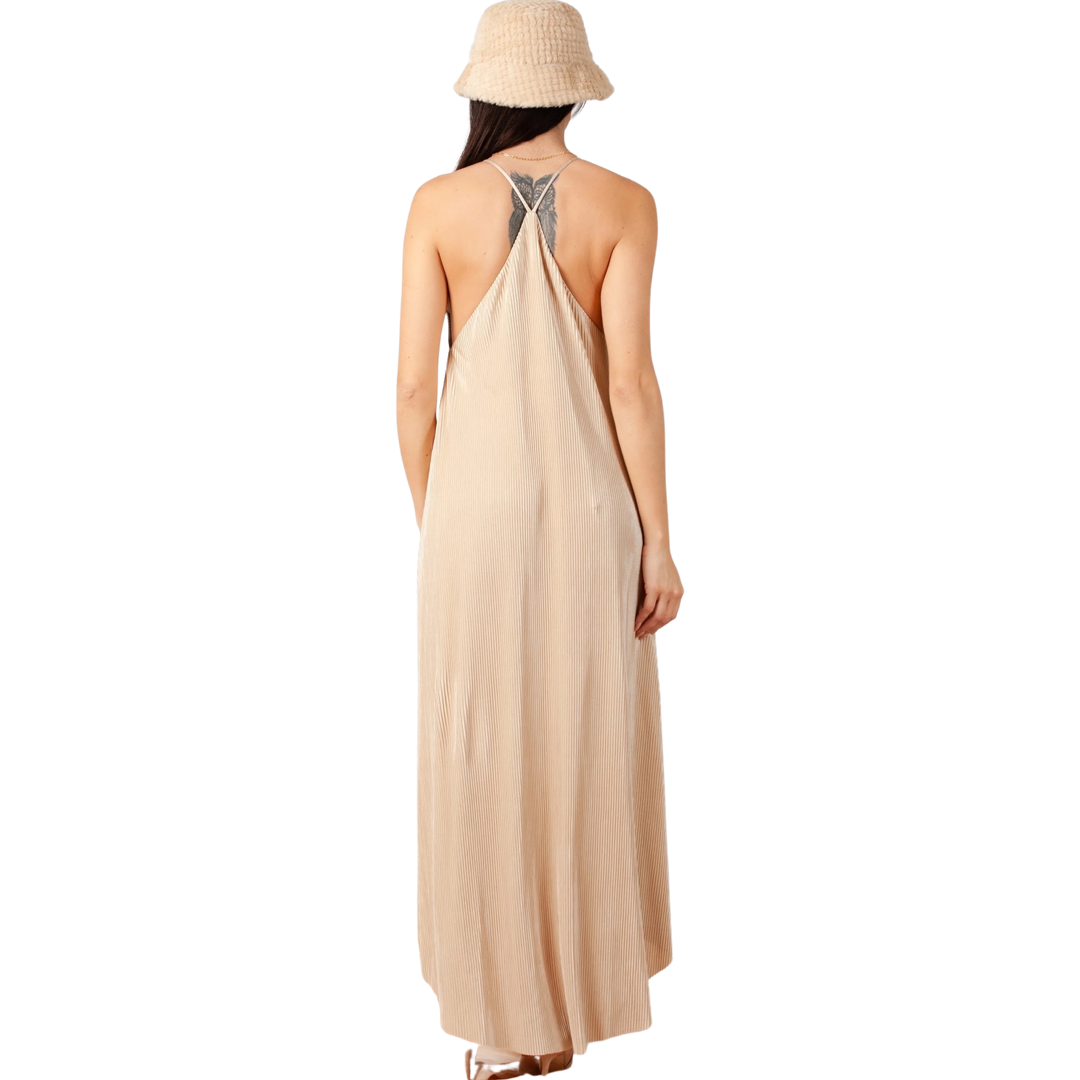 Apparel- Lucca Khloe Plisse Slip Dress