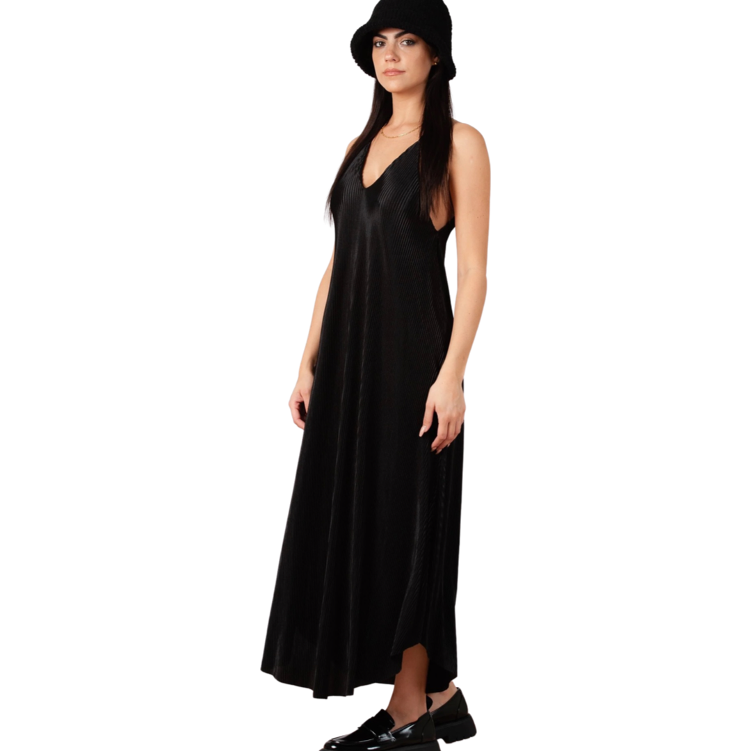 Apparel- Lucca Khloe Plisse Slip Dress