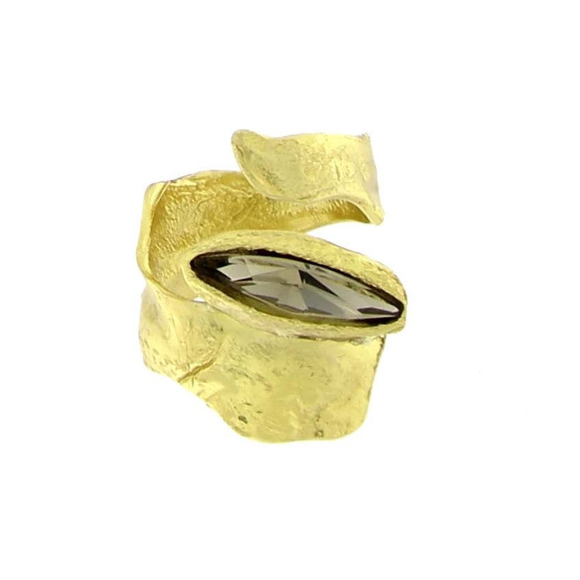 Rings- Kalliope Tatu Bronze Crystal Ring