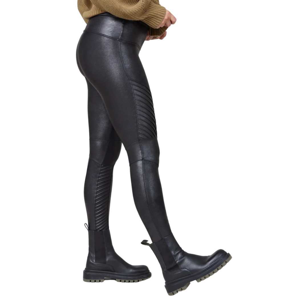 Apparel- Spanx Faux Leather Moto Leggings