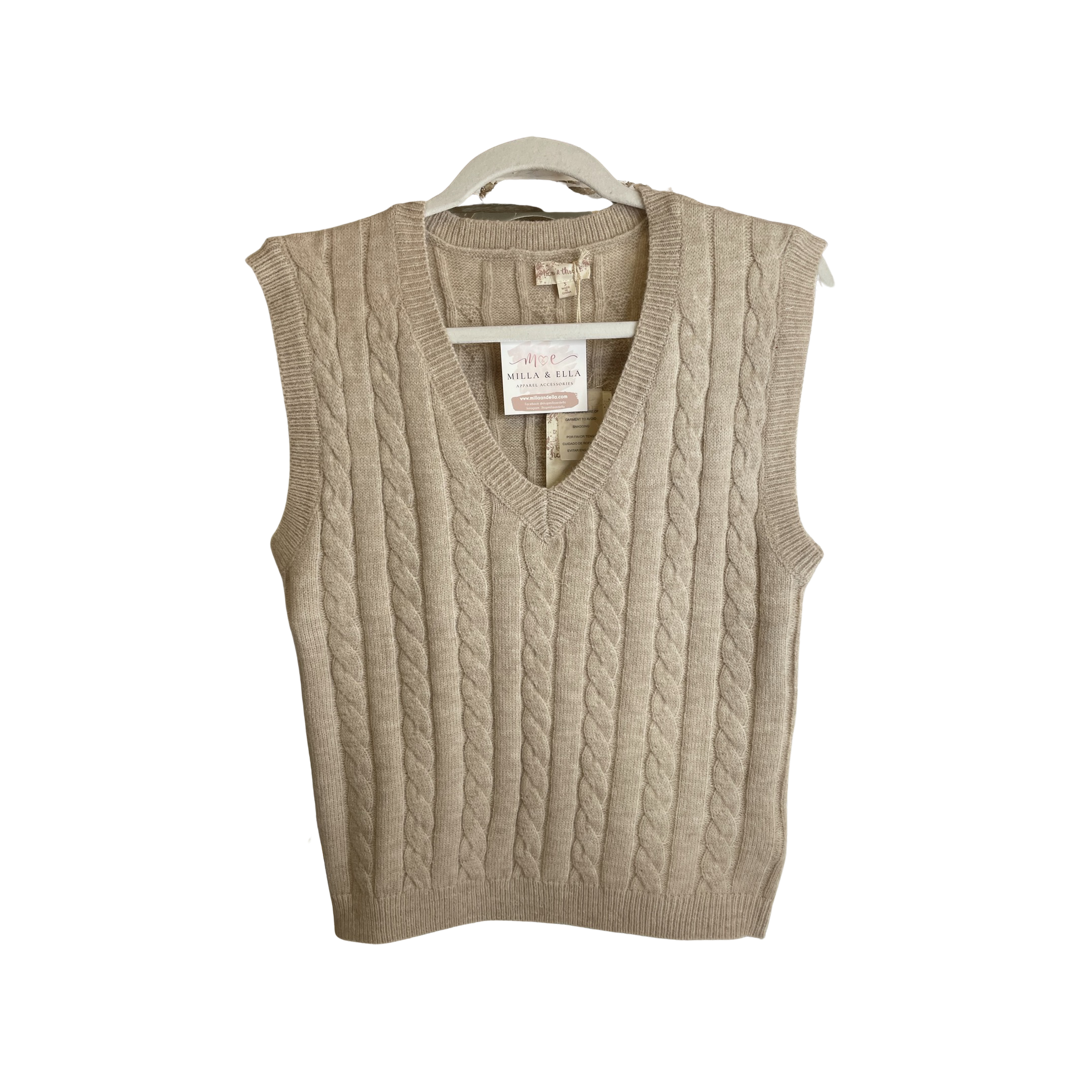 Apparel- Hem and Thread Knit V-Neck Vest