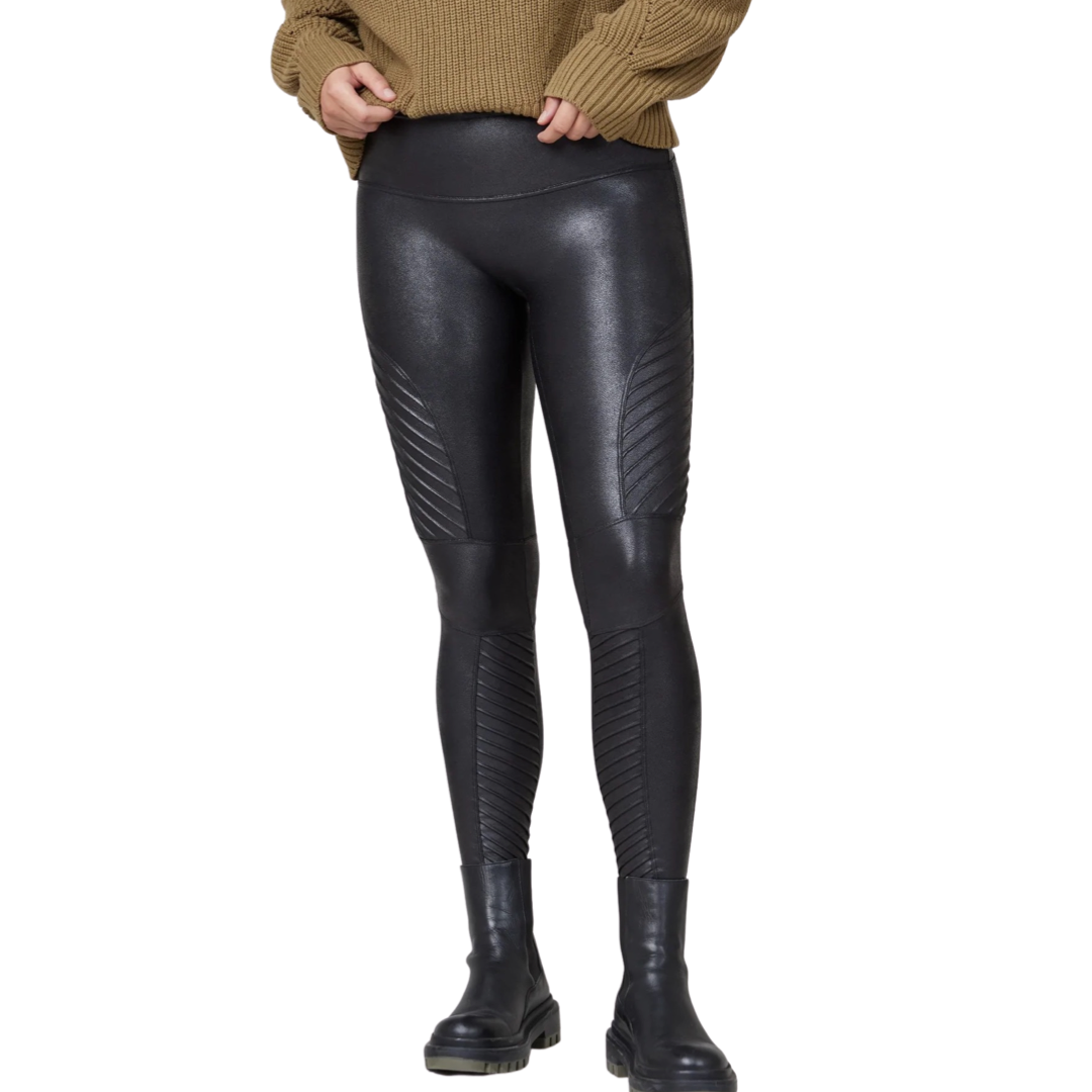 Apparel- Spanx Faux Leather Moto Leggings