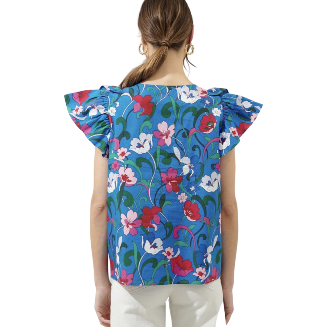 Apparel- Sugarlips Lucera Ruffled Henley Blouse