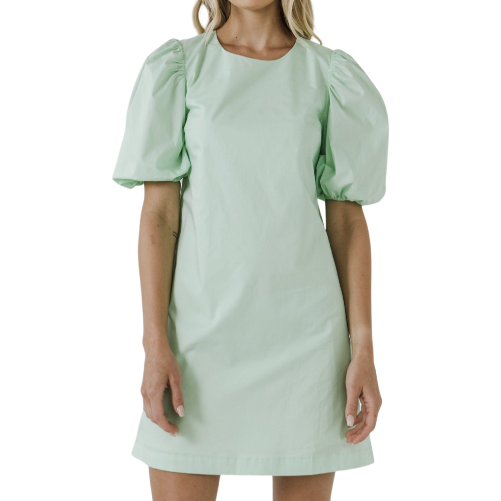 Apparel- English Factory Puff Sleeve Mini Dress