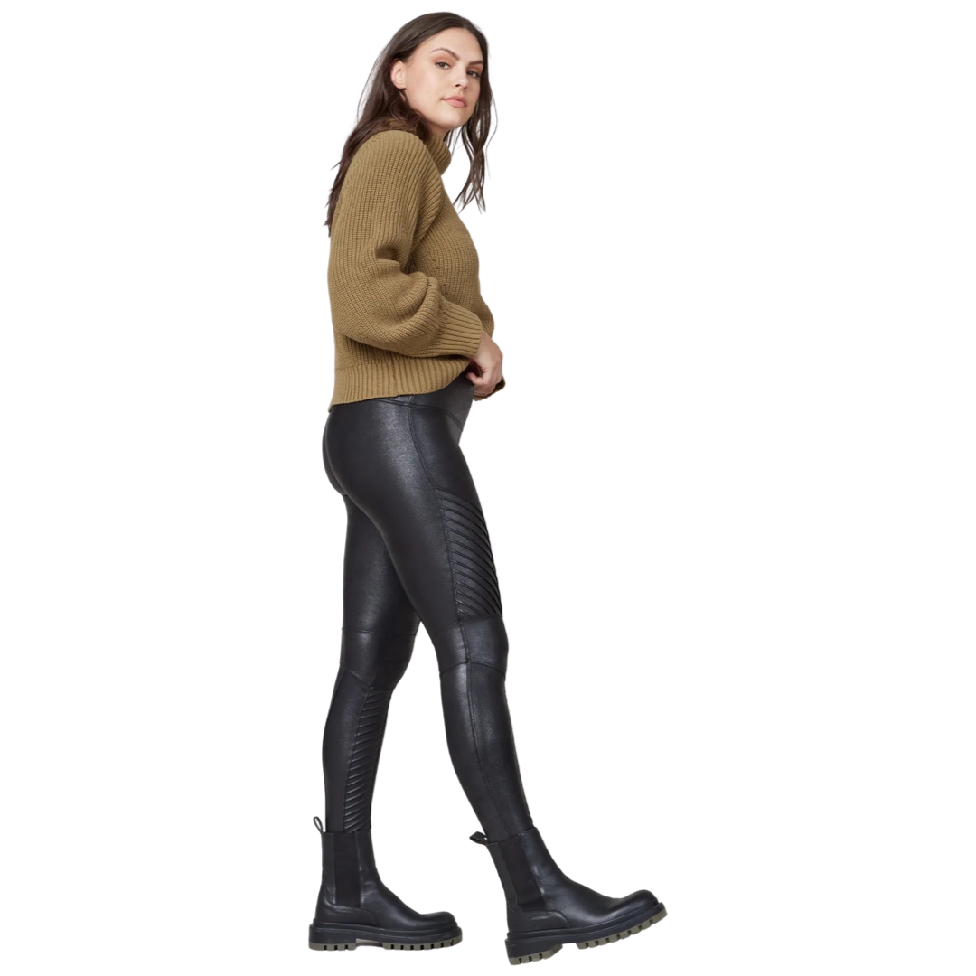 Apparel- Spanx Faux Leather Moto Leggings