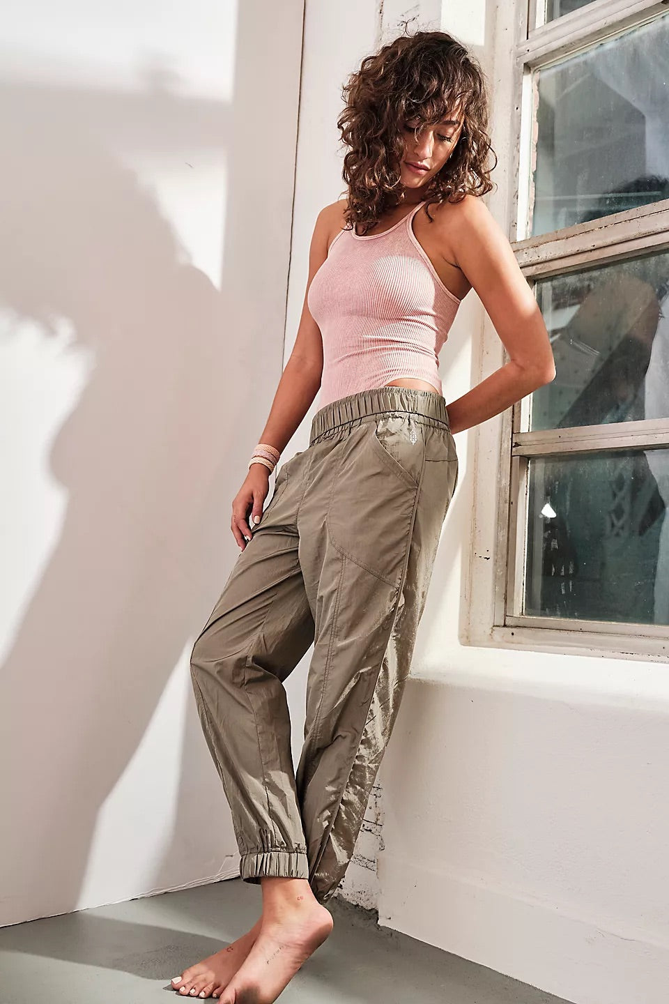 Apparel- Free People Movement The Way Home Jogger in Herbalicious