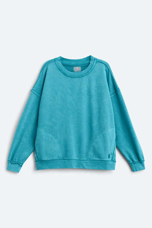 Apparel- Free People Movement Metti Sweatshirt in Teal