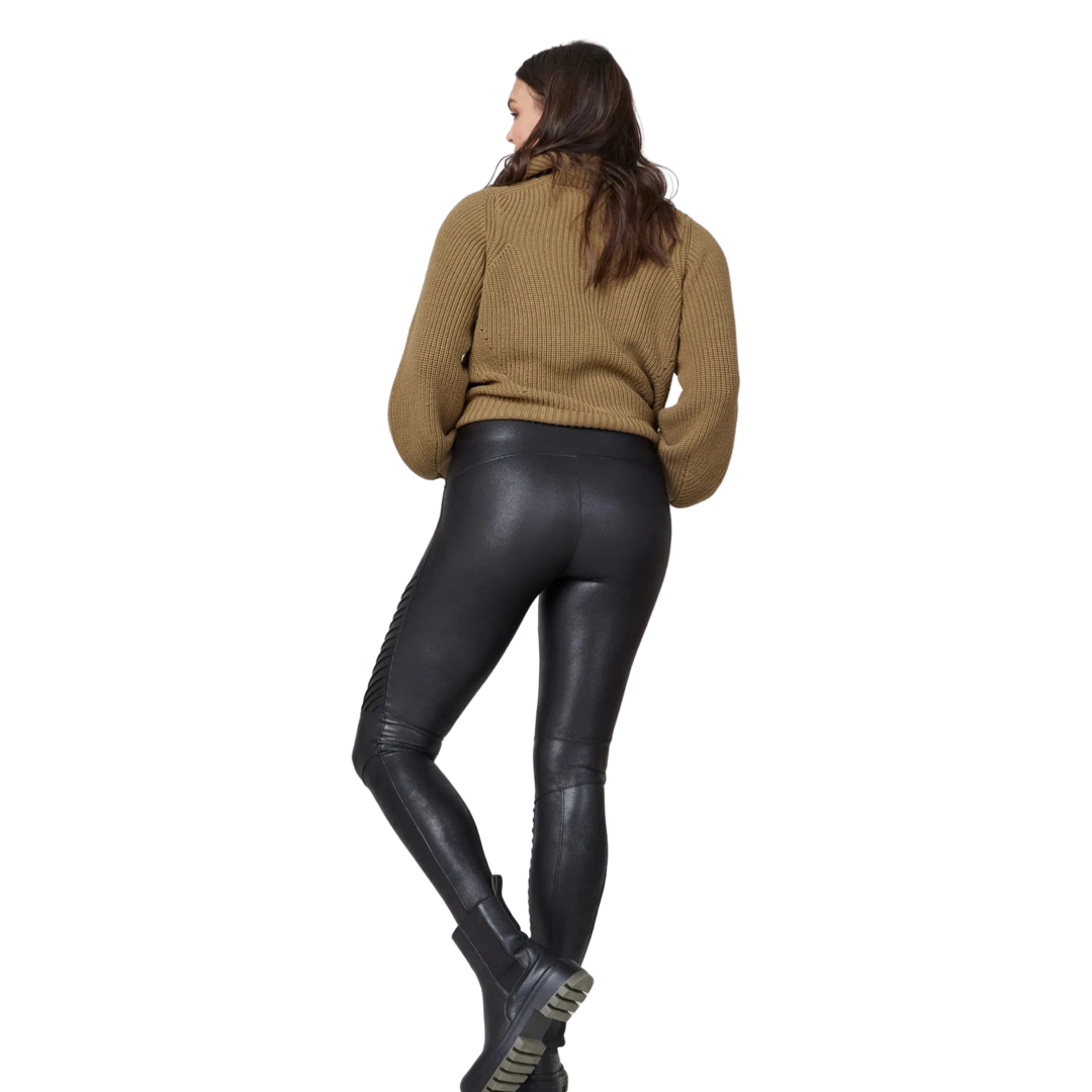 Apparel- Spanx Faux Leather Moto Leggings